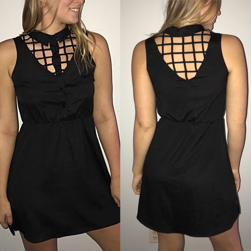 Cage Style Little Black Dress